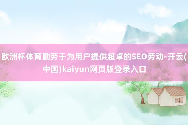 欧洲杯体育勤劳于为用户提供超卓的SEO劳动-开云(中国)kaiyun网页版登录入口