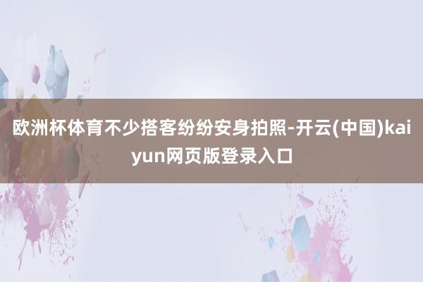 欧洲杯体育不少搭客纷纷安身拍照-开云(中国)kaiyun网页版登录入口